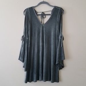 AE Olive green bell sleeve dress